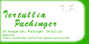 tertullia puchinger business card